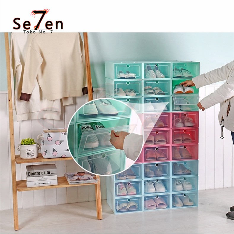 Jual Kotak Sepatu Lipat - Box Rak Sepatu Lipat - Kotak Transparan Murah ...