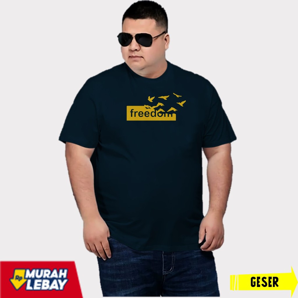  Kaos Jumbo Pria  Original Ukuran Besar Tidak Menyusut 5XL 