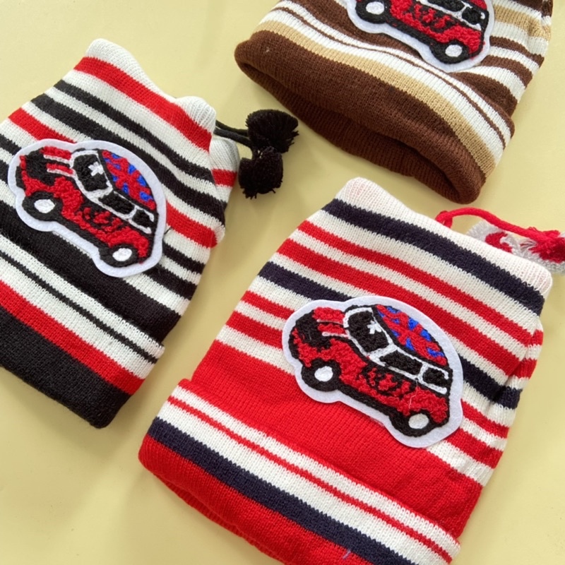 Topi Kupluk Rajut Baby Mobil (TERMURAH!)