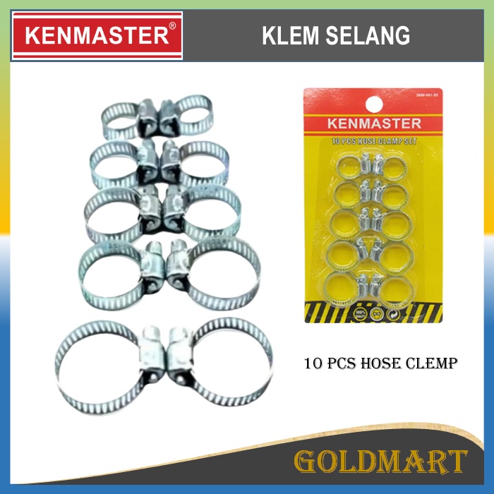 Klem Selang 10 pcs - Kenmaster Hose Clamp Set Selang Taman Selang Gas