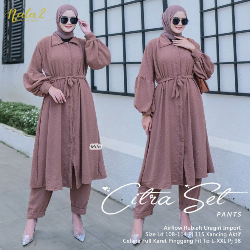 Setelan baju wanita terkini airflow rubiah uragiri import