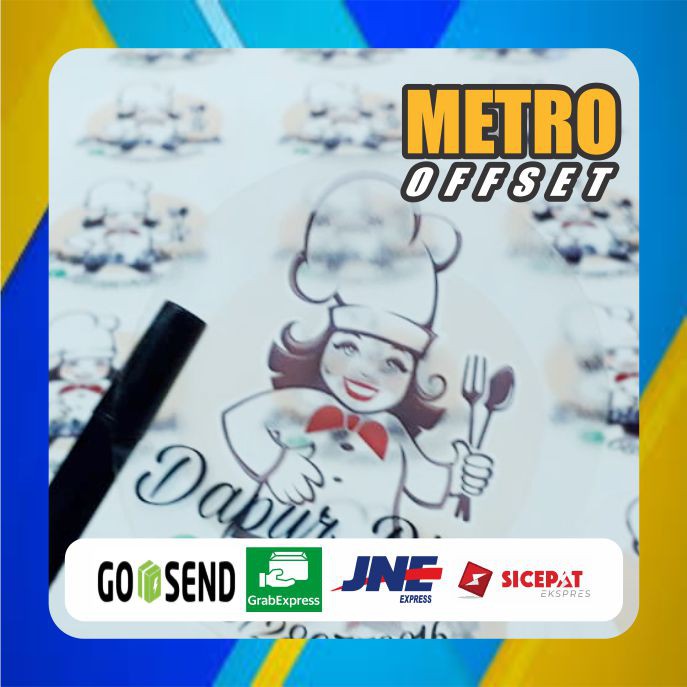 

CETAK STIKER LABEL KEMASAN PRODUK TRANSPARANT/BENING A3+ TAHAN AIR/WATERPROF