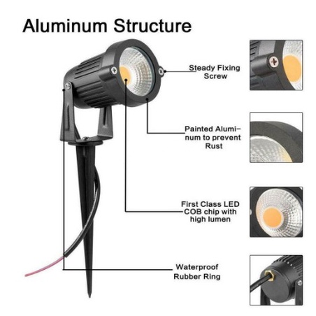 Lampu Taman COB 5 Watt (1 Mata) TERSEDIA UNTUK PLAFON &amp; TANCAP 5 W / 5W HIGH QUALITY WARNA CAHAYA PUTIH / KUNING