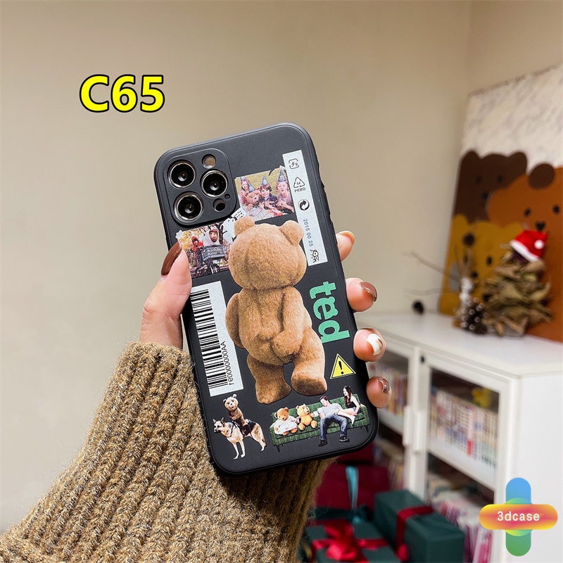 Soft Case Infinix Smart 5 Pro 4 3 Plus Infinix Hot 10 Play Hot 10 10t 10s 10i S4 9 Pro 11 Plus Hot 9 11 Play 11 11S NFC Infinix Note 8 10 Tencno Spark 5 PRO A54 A15 A9 A5 Design Cartoon Ted Bear Couple Case