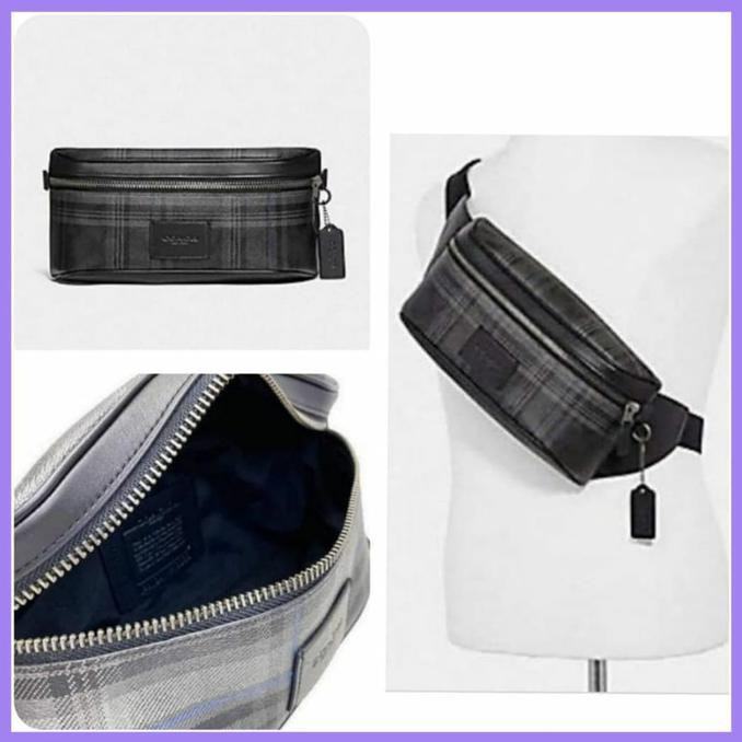 Ready Tas Pria Coach Waist Belt Bag Sig Black Multi. Branded Murah Mayabulan67