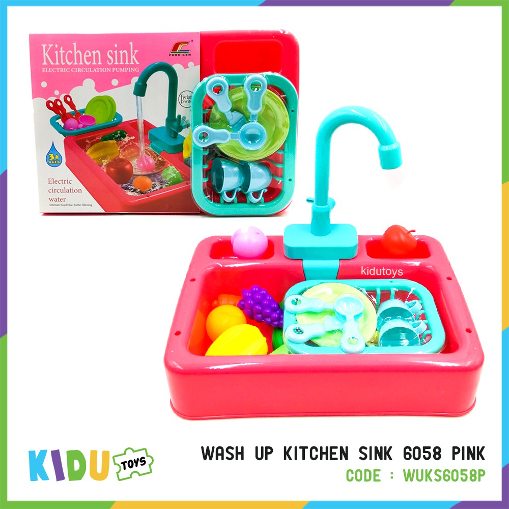 Mainan Anak Wash Up Kitchen Sink 6058 Kidu Toys