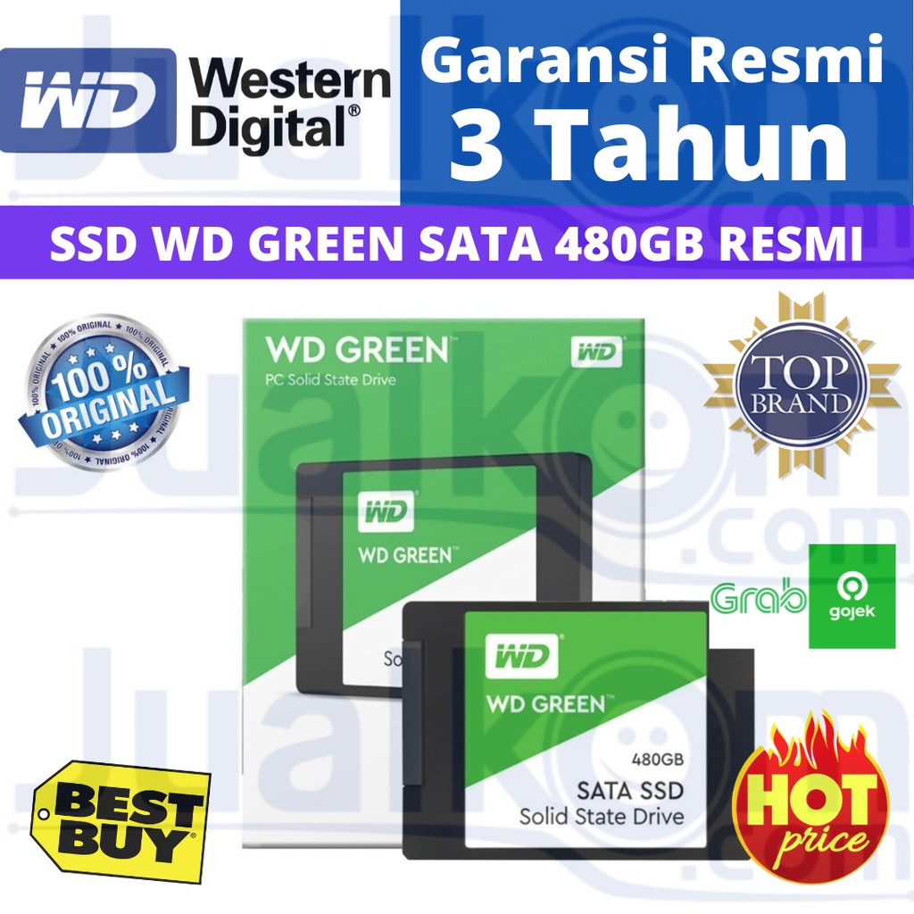 SSD WD GREEN 480GB SATA 3 2.5&quot;  RESMI