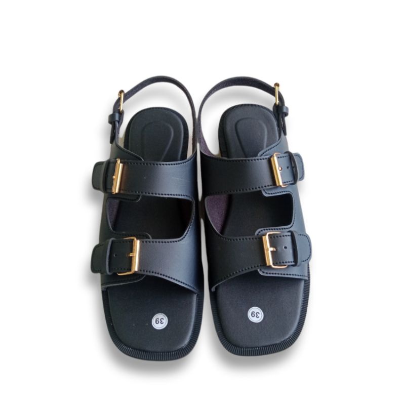 SB~ Sandal Flat Wanita ANYA Hitam