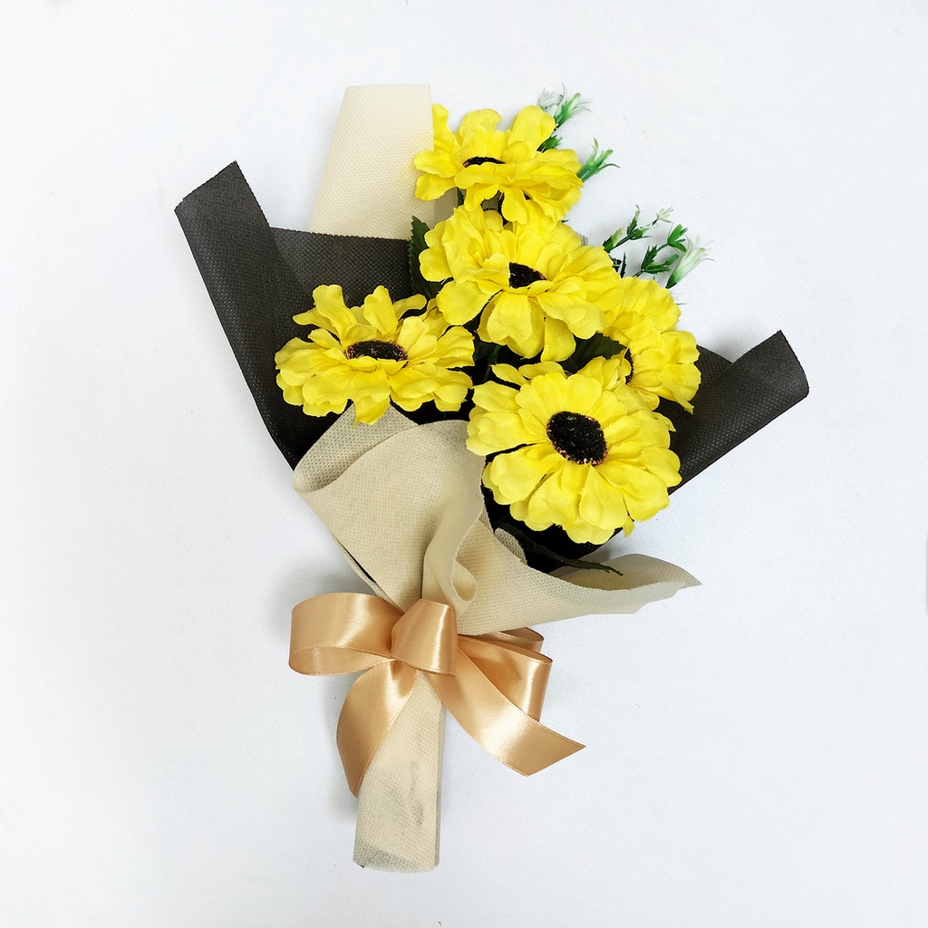 Bunga plastik hand Bouquet bunga matahari artificial bunga wisuda ulang tahun Buket bunga