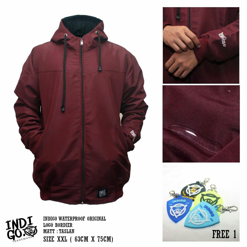 INSTINC JAKET JUMBO WATERPROOF MAROON