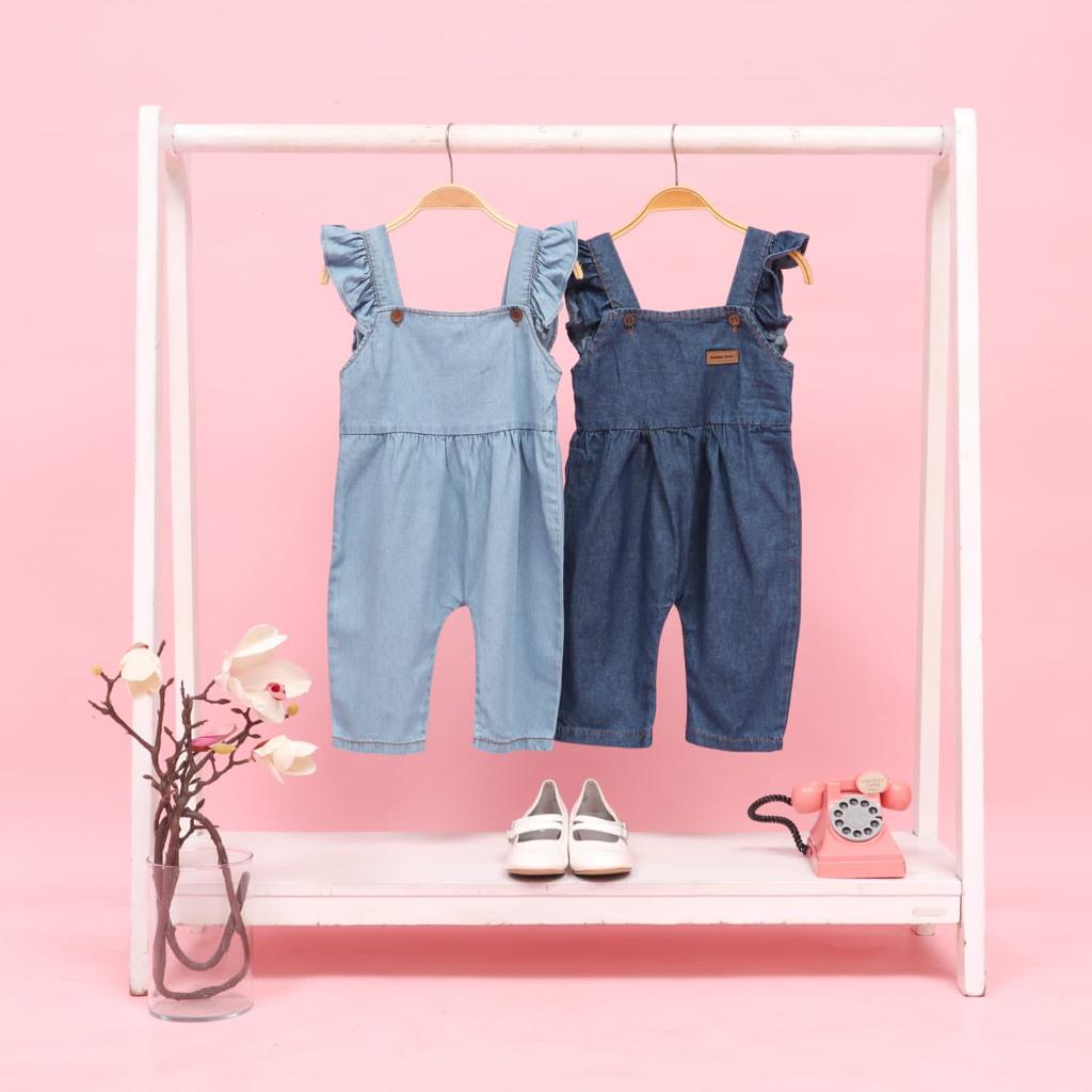 JUMPSUIT JENIE/ JUMPSUIT JEANS ANAK KEKINIAN/ JUMPSUIT ANAK PEREMPUAN/JUMPSUIT ANAK 3-5 TH