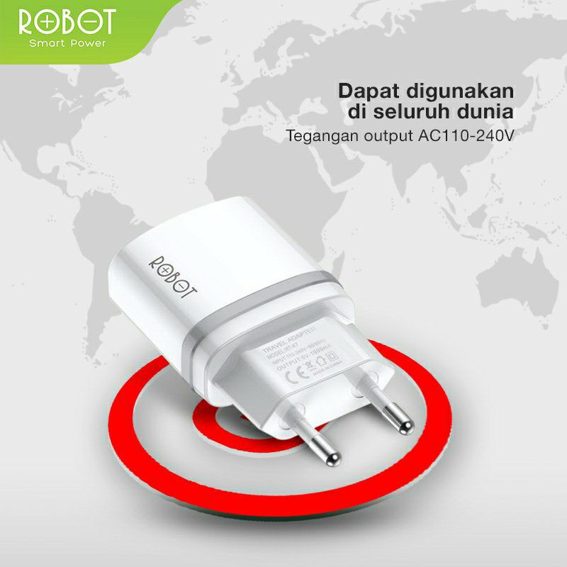 Adaptor Charger HP / Tensimeter Micro USB Original Robot Bonus Kabel