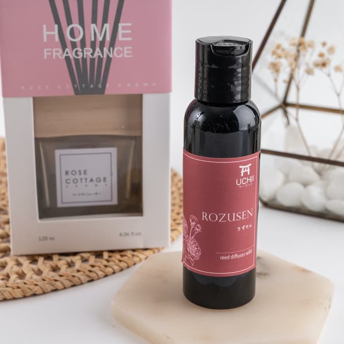 uchii bamboo diffuser rosuzen room air fragrance aroma gift set parfum