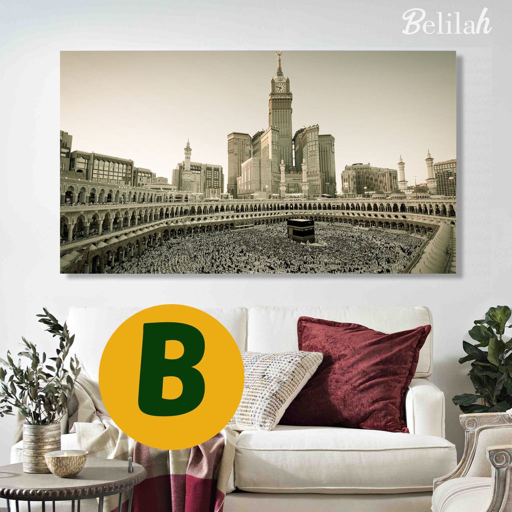 Poster pajangan/hiasan dinding masjidil haram kabah mekah Lanscape