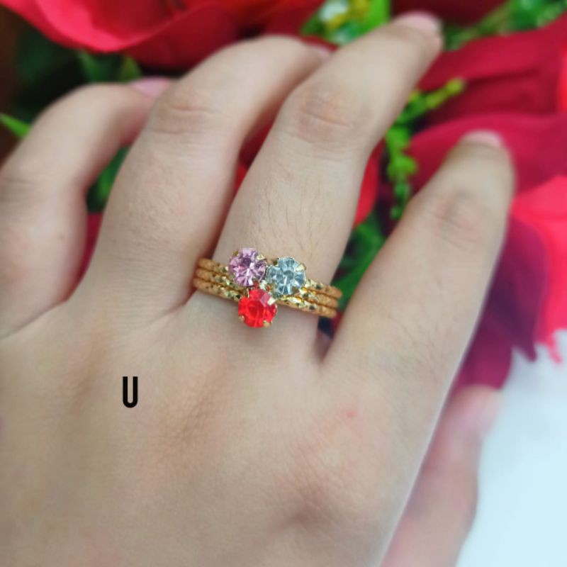 NEW!! TERBARU PERHIASAN WANITA TITANIUM CINCIN PRIA WANITA MEWAH ELEGAN LAPIS EMAS 24K MOTIF PILIHAN