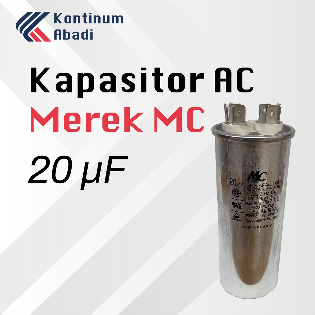 KAPASITOR / CAPASITOR AC MEREK MC | 20 uF / MIKRO