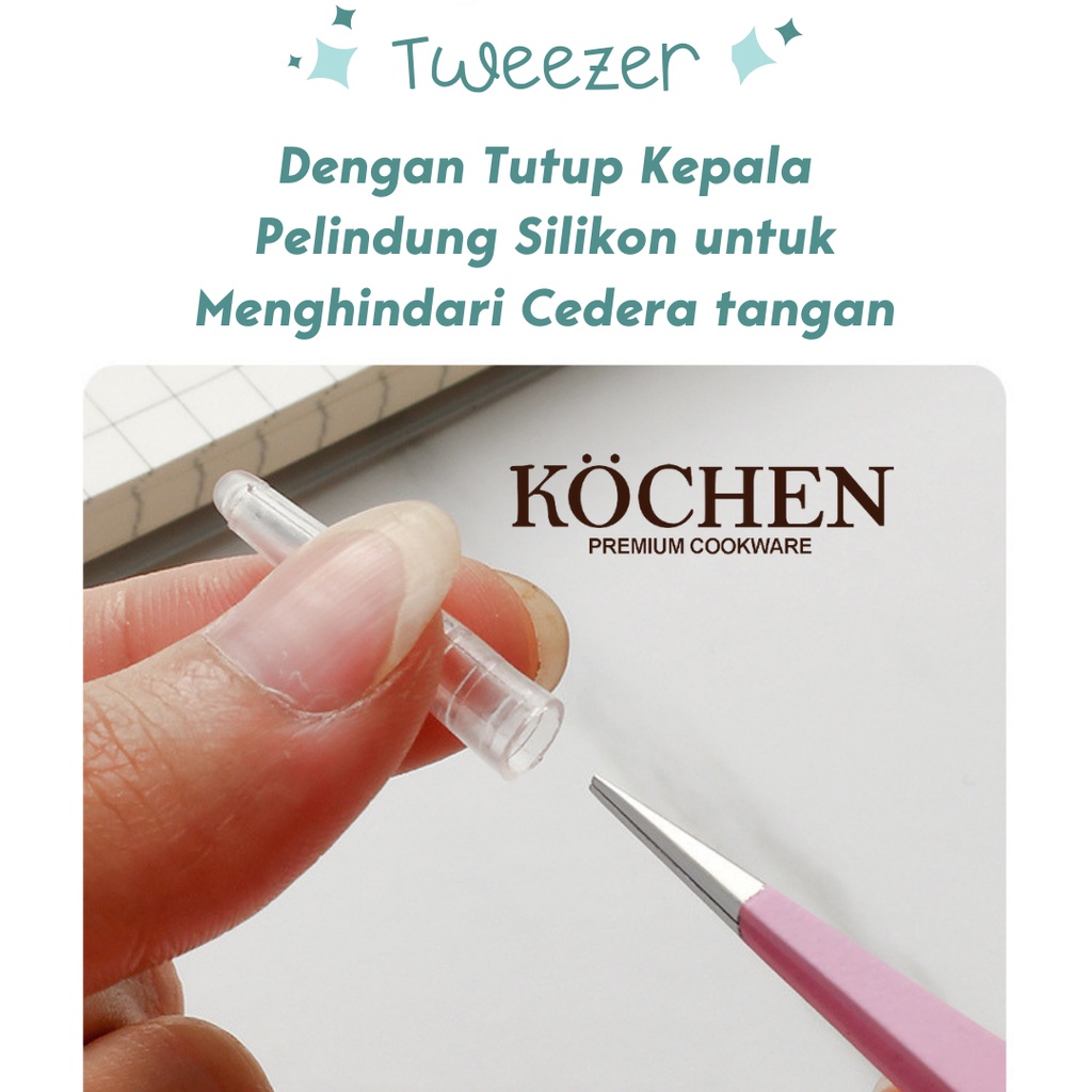 MYKOCHEN.INA Pinset Tweezer Lurus Bengkok Lengkung Pinset Sticker Bulumata Eyelash Extension Serbaguna Gundam Pastel Color Tweezer Hand Craft Pinset Penjepit Kerajinan Tangan