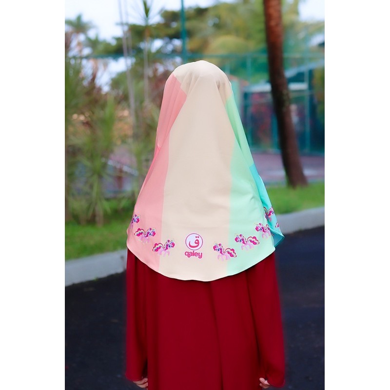 BERGO ANAK PRINTING MOTIF PINKIE PIE / HIJAB INSTANT ANAK LUCU KARAKTER / BERGO ANAK /JILBAB ANAK
