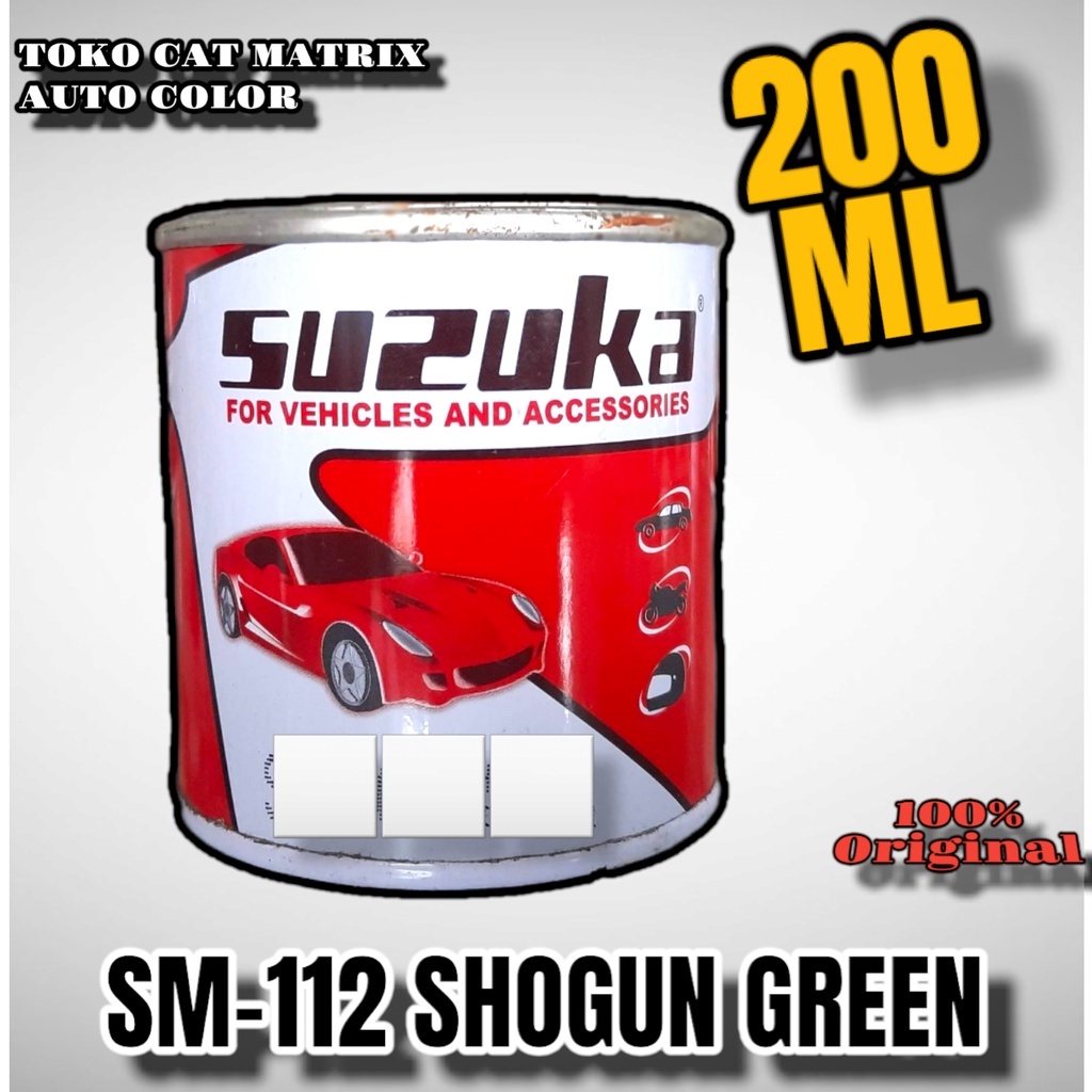 suzuka shogun green ( SM-112 ) Solid Standar Metallic untuk Mobil, Motor, Kayu, Besi, 200ml ,Cat Dico