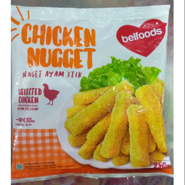 

Belfoods nugget stik 250gr