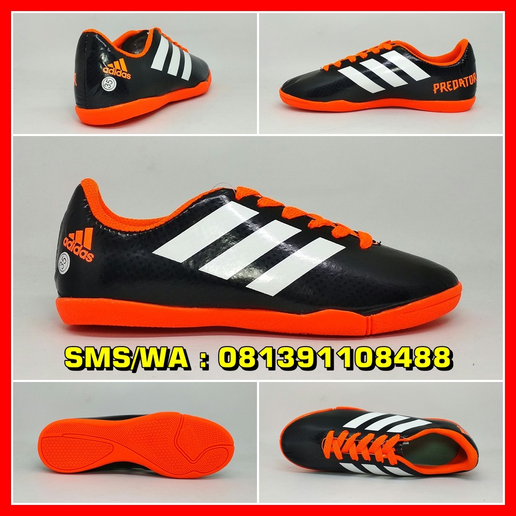 Sepatu Futsal Anak Adidas Predator Hitam Putih Kids Size 33-37 Terbaru 2018