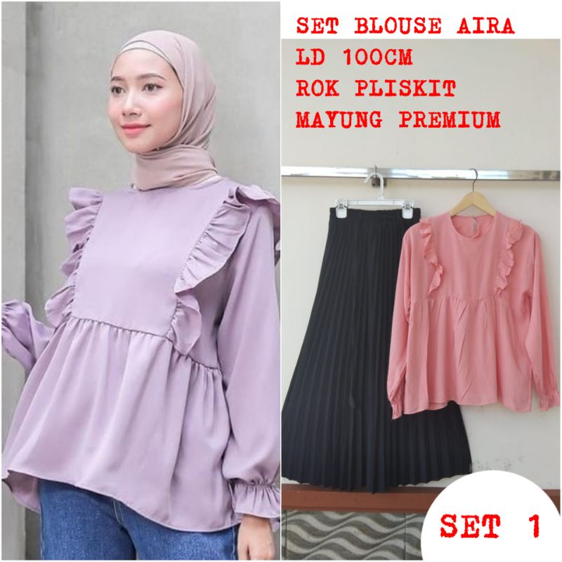 3 IN 1 REALPICK BLOUSE COTTON RAYON POLOS ORI+ROK PLISKIT PREMIUM