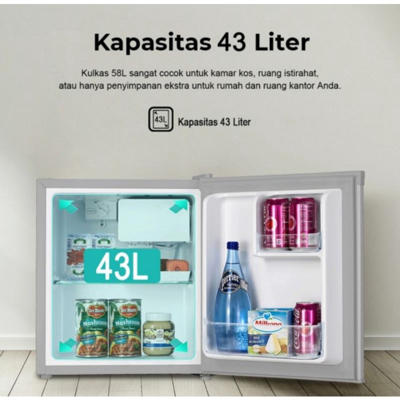 Hisense Kulkas Mini Bar Refrigerator RR58N4IGN