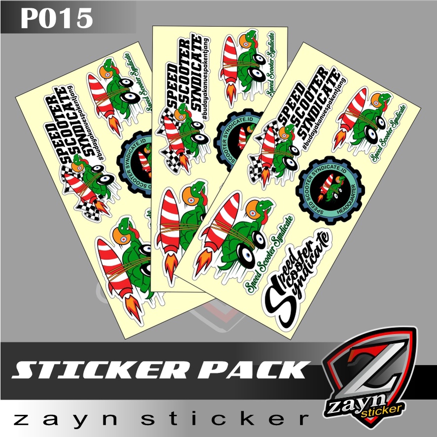 STICKER PACK STIKER VESPA RACING SPEED SCOOTER SYNDICATE + CUTTING/POTONG MURAH P015