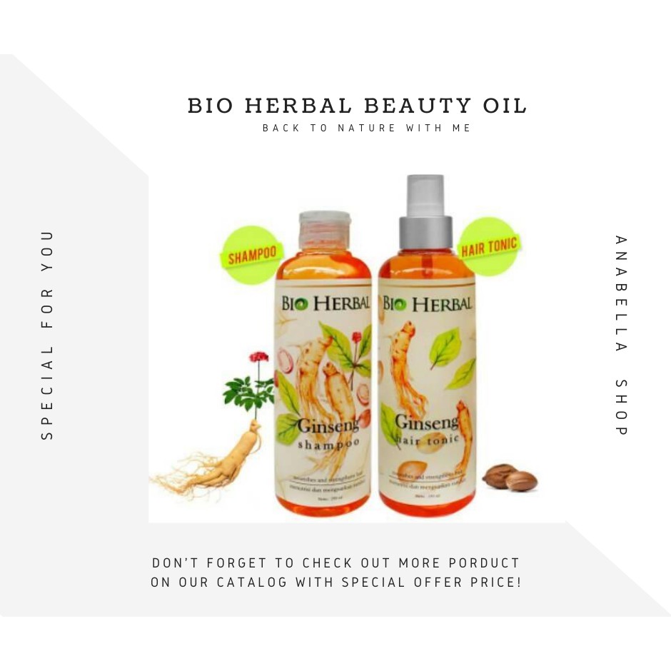 KINDSTORE❤ | Bio Herbal Ginseng Shampoo / Hair Tonic BPOM Paket Perawatan Rambut