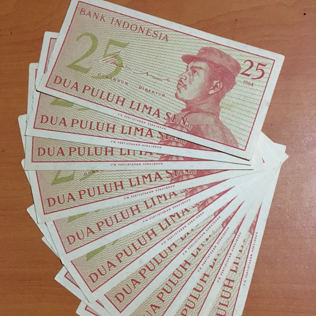 Uang kertas kuno Indonesia 25 sen