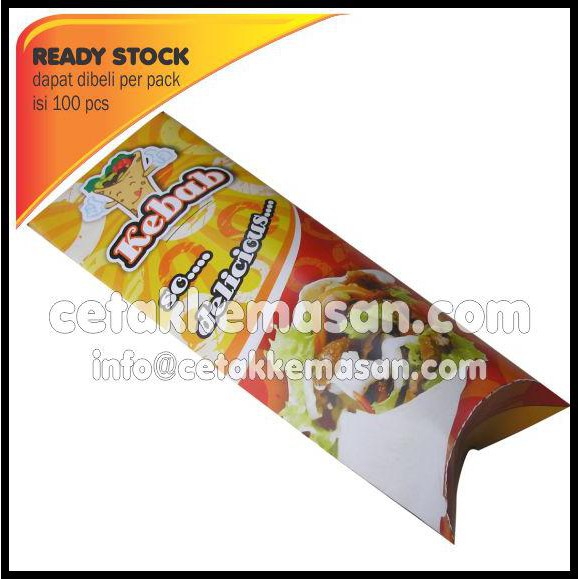 

Bungkus Dus Box Kemasan Kebab Uk 8.5 X 23.5 Cm Cetak Full Color