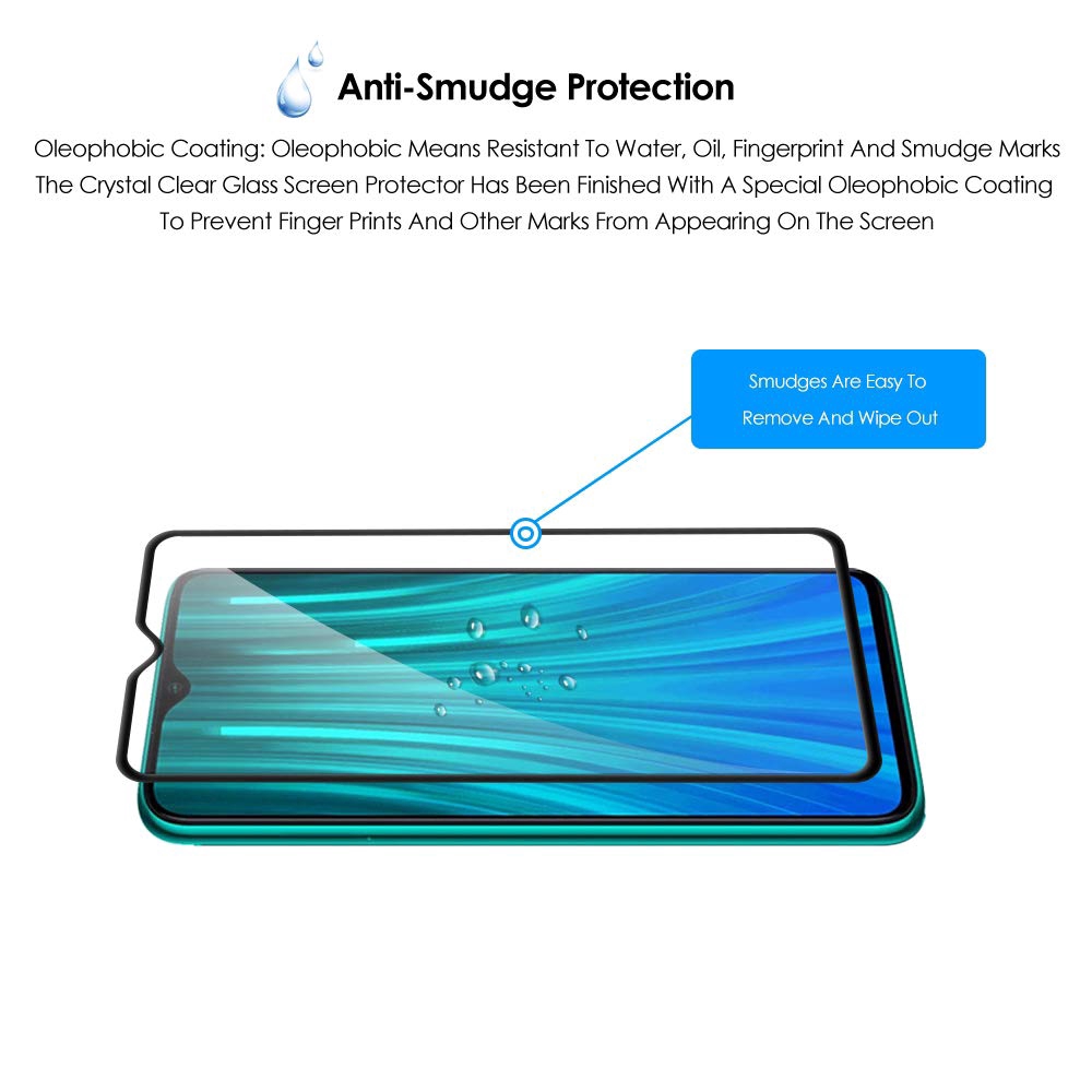 Tempered Glass Full Cover 9D untuk Redmi Note 8 / Note 8 Pro