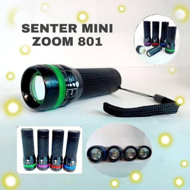 Senter Mini Led Zoom / Senter Batrei