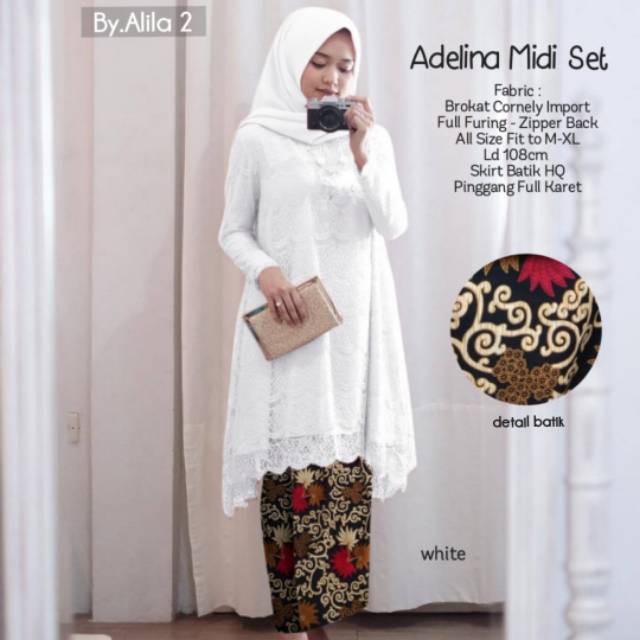 BAJU PESTA ADELINA MIDI SET by Alila Atasan dan Rok batik