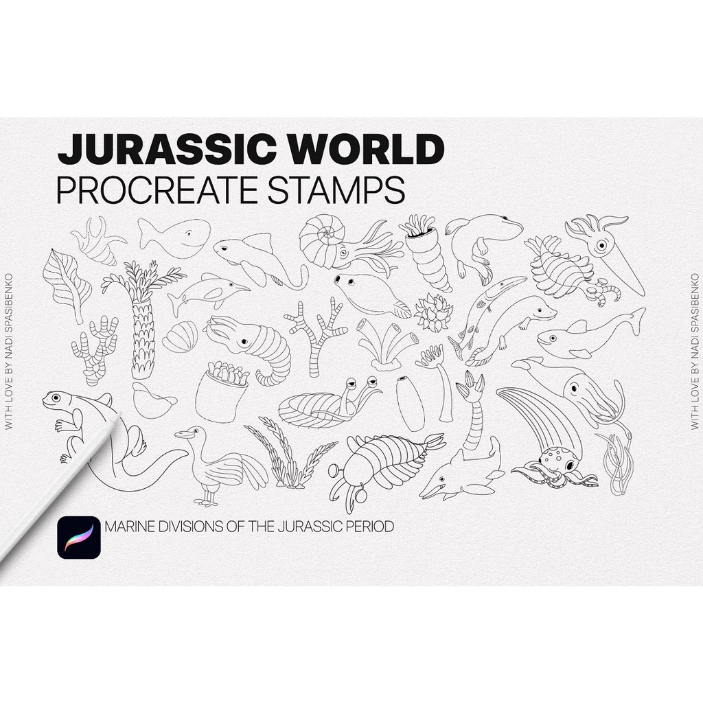 Procreate Brush - Jurassic World Procreate Stamp