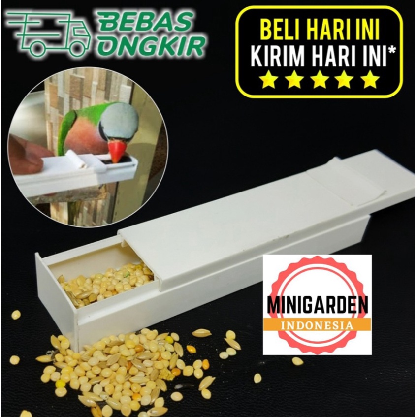 POINTER BOX tempat makan burung parrot wadah pakan reward box trainning burung