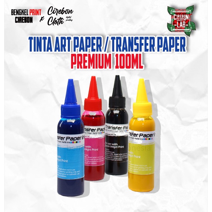 Tinta Transfer Paper Ink CYMK Tinta Art Paper Epson - 100ml - Hitam - Hitam