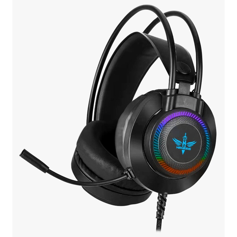 Headset gaming nyk nemesis wired audio 3.5mm Usb stereo rgb free splitter Anchor HSN-11 Hs-n11