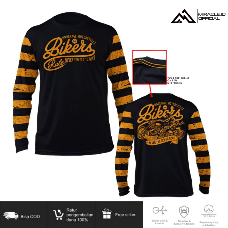 KAOS DISTRO PRIA ORIGINAL UNDERAGE KAOS MOTOR CUSTOM KEREN MURAH BAJU LENGAN PANJANG BRANDED PREMIUM