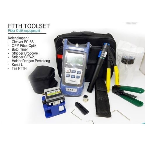 FTTH Tool Kit Set Lengkap OPM VFL Cleaver FO Fiber Optik Tool Kit FO Fiber Optic Tool Kit