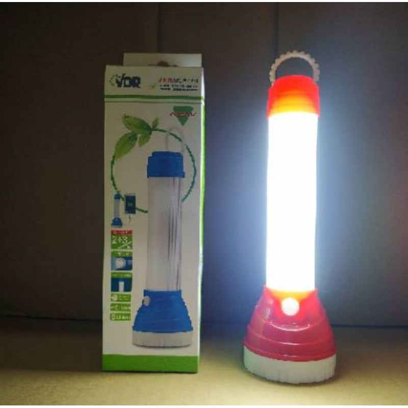 Senter Charge LED + Emergency Lamp V-1710 USB VDR (Cahaya Sangat Terang)