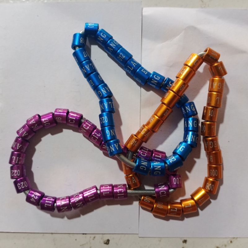 Ring murai gelang kaki burung mb laser per biji 5rb