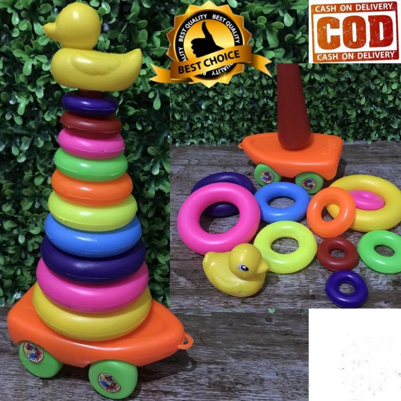 Donat susun besar Roda Mainan edukasi anak