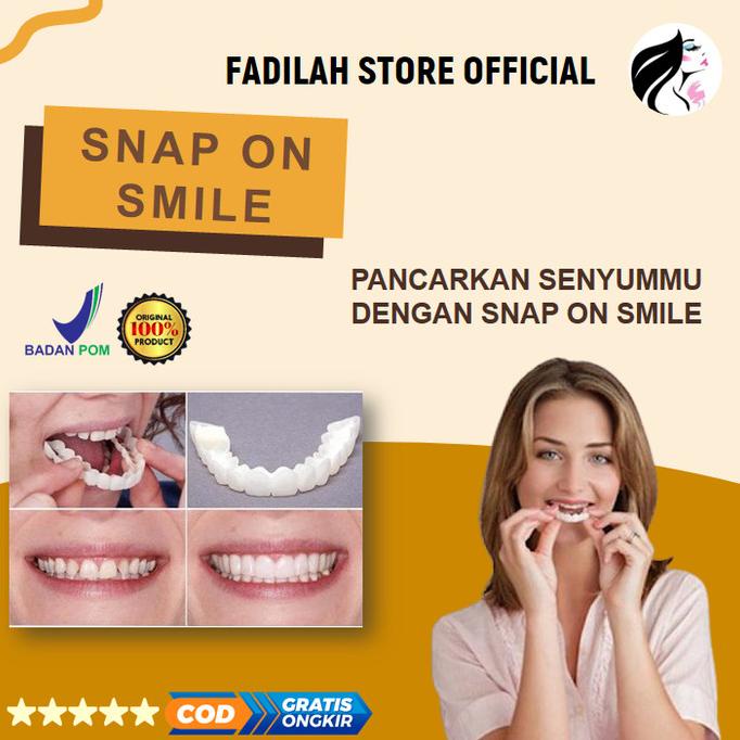 Gigi Palsu Snap On Smile Veener Instan Depan Atas Bawah Original 100%9