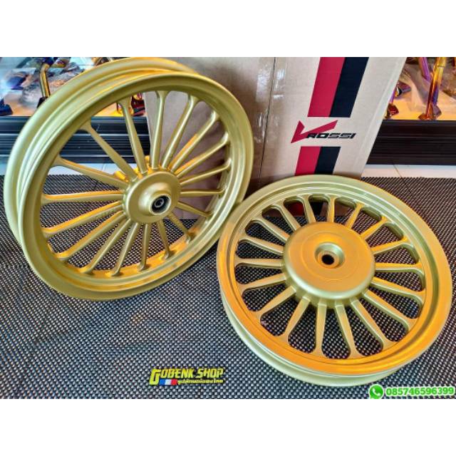 VELG VROSSI MODEL DAYTONA PALANG 18 GOLD 185 215 RING 14 BEAT SCOOPY