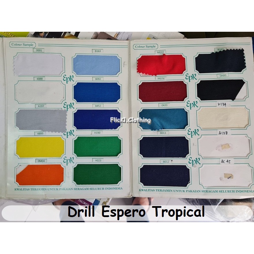 Kain Drill Espero Tropical Japan Jepang Baju Seragam Kantor Celana Pants Kemeja Eceran