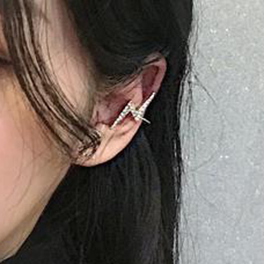 Hu Hu Hu Hu Hu Alat Bantu Pasang Kacamata♡ Anting Klip Telinga Hias Berlian Imitasi Untuk Wanita