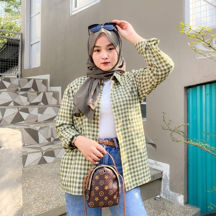 KEMEJA TARTAN SHIRT OVERSIZE BY HAIZONA-2