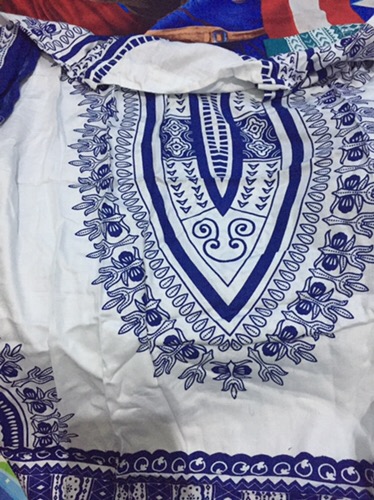 Kaos Dashiki Kaos Jefri Kaos Etnik Dasar Putih Garis Warna