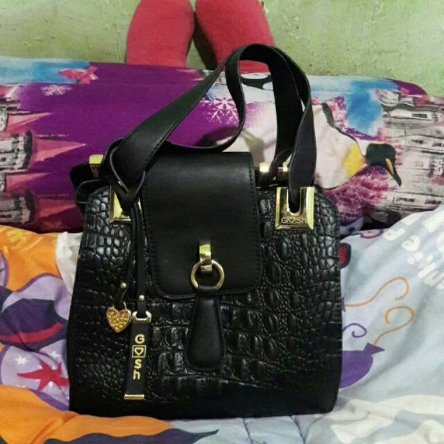 Tas Gosh croco Hitam Rare Item